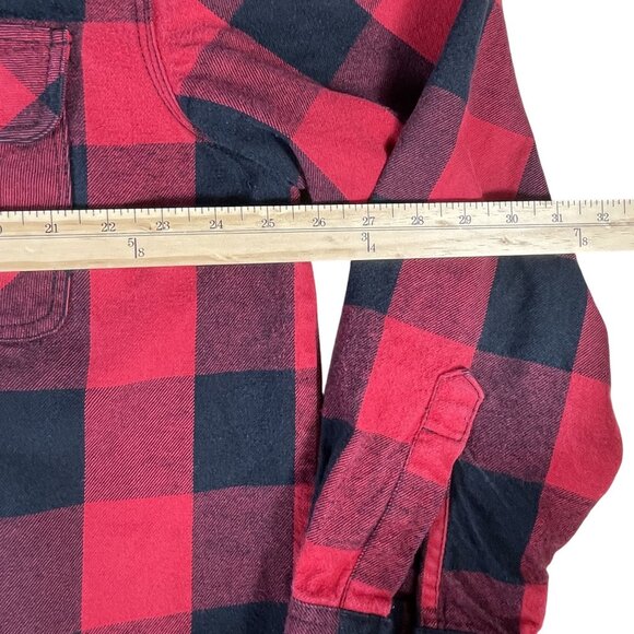 Big Bill Flannel Shirt Red Black Plaid Mens 2XL Long Sleeve Button Up Workwear - Picture 8 of 8